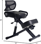 Master Massage Ergonomic Kneeling Chair with Back Support for Office -Posture Chair with Angled Seat and Backrest for Home and Office-Posture Correction Stool-Improve Your Posture