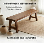 Outdoor Wood Porch Bench Weatherproof, 18in High, Suitable for Patios, Bedrooms, and Dining Rooms, with a Load Capacity 880 Lbs(120x45x30cm/47x18x12in)