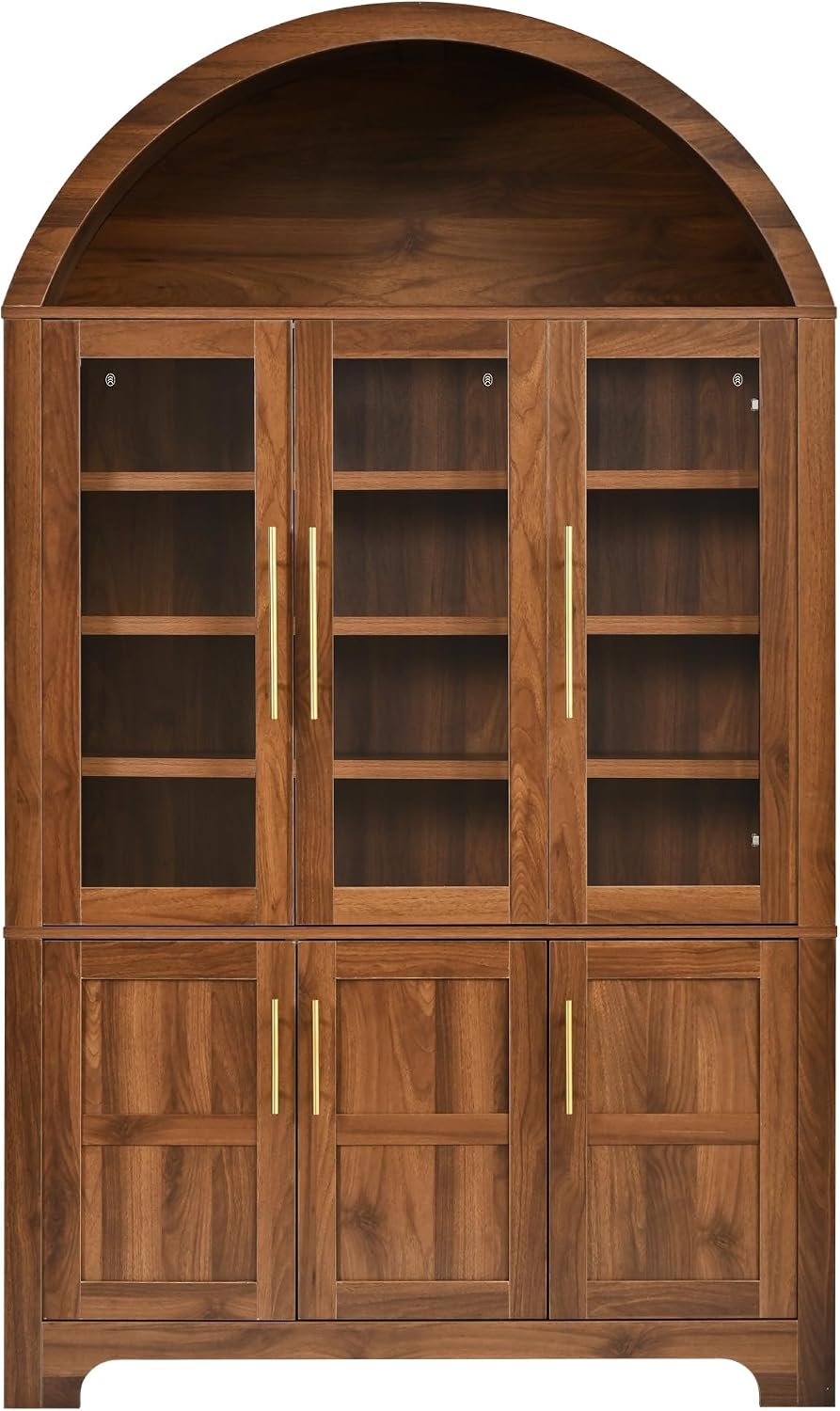 Merax 73'' Tall Farmhouse Arched Kitchen Pantry Cabinet