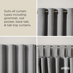Umbra Twilight Curtain Rod Set – Wrap Around Design Ideal for Blackout or Room Darkening Panels, 28 to 48 Inches, Gold