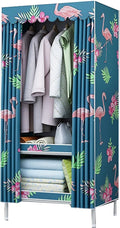 Wardrobe Storage Repeated Washing Wardrobe Organiser Narrow Wardrobe Tear and Abrasion Resistance Good Load-Bearing Steel Pipe Used for Dorm Room Rental Room (Color : 65X168