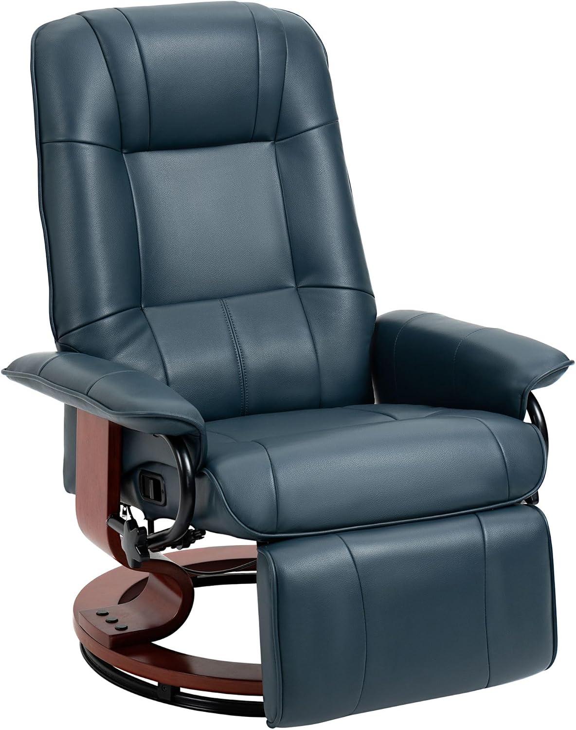 Swivel Reclining Chair - Blue