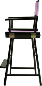 Casual Home 220-02/021-22 Director Chair 24" - Counter Height BlackFrame/Pink Canvas
