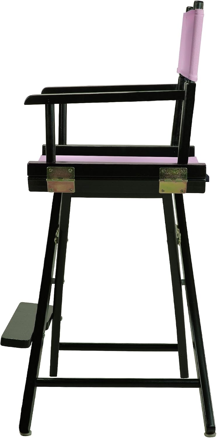 Casual Home 220-02/021-22 Director Chair 24" - Counter Height BlackFrame/Pink Canvas