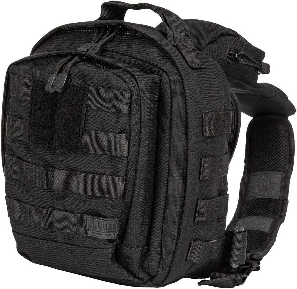5.11 Tactical Sling Bag Pack MOAB 6, Shoulder Crossbody Military Bag, 11L, Black, Style 56963ABR