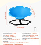 VEVOR Kids Swivel Chair, 220 lbs Capacity, Cylinder Shape Sensory Spinning Chair, Autistic Kids Sensory Toy Seat with Non-Slip Metal Base, Toddler Sit & Spin Seat for Coordination Balance Focus, Blue