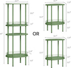 Small Modern Oval Side Table with Storage,2-Tier Side Tables Living Room,Sturdy Nightstand for Small Space - Living Room, Bedroom, Bathroom, Nursery (1PC,Green)