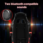 Gaming Chair, Video Game Chair with LED Light, Ergonomic Massage Computer Chairs Height Adjustable with 360° Swivel Seat and Headrest(US Fast Arrival) Black & Red