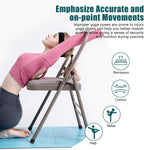 INNOLIFE Foldable Backless Yoga Chair with Resistance Band for Abs & Core, Flexibility and Strength Training and Back Pain Relieving