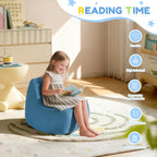 Toddler Chair, Comfy Kids Sofa Chair for Playroom, Supportive Toddler Couch for Boys and Girls with Washable Cover, Small Kids Furniture Sofa for Baby Gift (L-Shape-Blue)