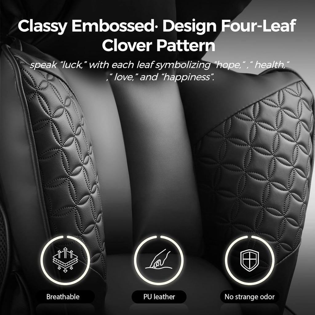 COMHOMA Big and Tall Office Chair Heavy Duty Wide Ergonomic Gaming Chair with Deluxe Embossing Designed Leather with Foot Rest,150°Reclining Adjustable Armrests Pocket Spring Back Support and Pillow
