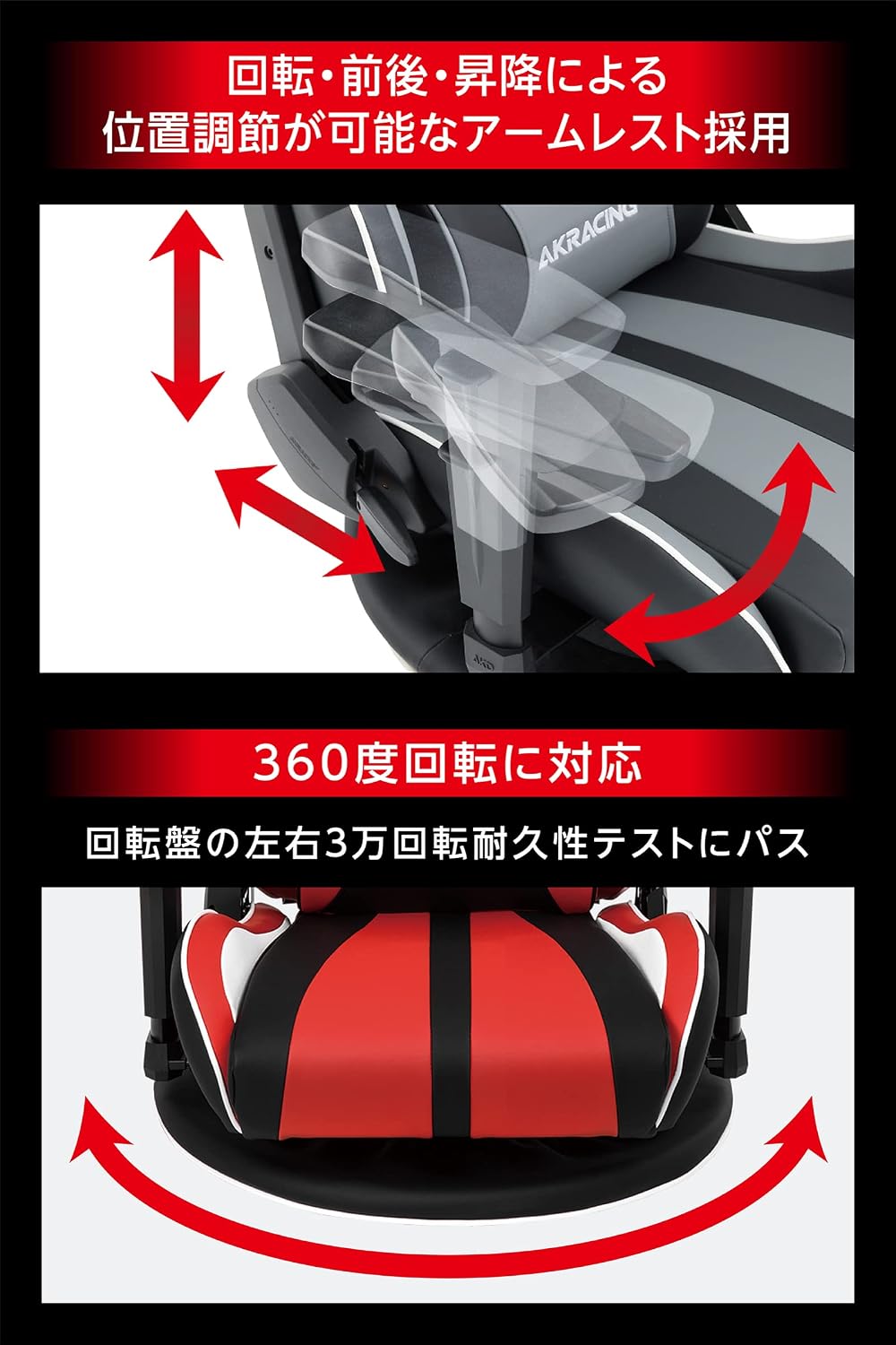 エーケーレーシング(Akracing) Racing Gaming Floor Chair, White, V2, Heavy Duty PU Leather, 180° Reclining, Home, Remote, Large