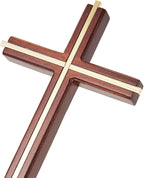 ACHIBANG 10" Wooden Cross for Wall, Modern Minimalist Wall Cross for Home Decor and Blessing, Catholic Gifts