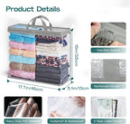 10 Pack Clear Storage Bags for Clothes, 22L Blanket Storage Bags, Under Bed Storage, Closet Organizers Bag, Upgraded Version Two-Way Zippers Design(Grey, 10PACK)