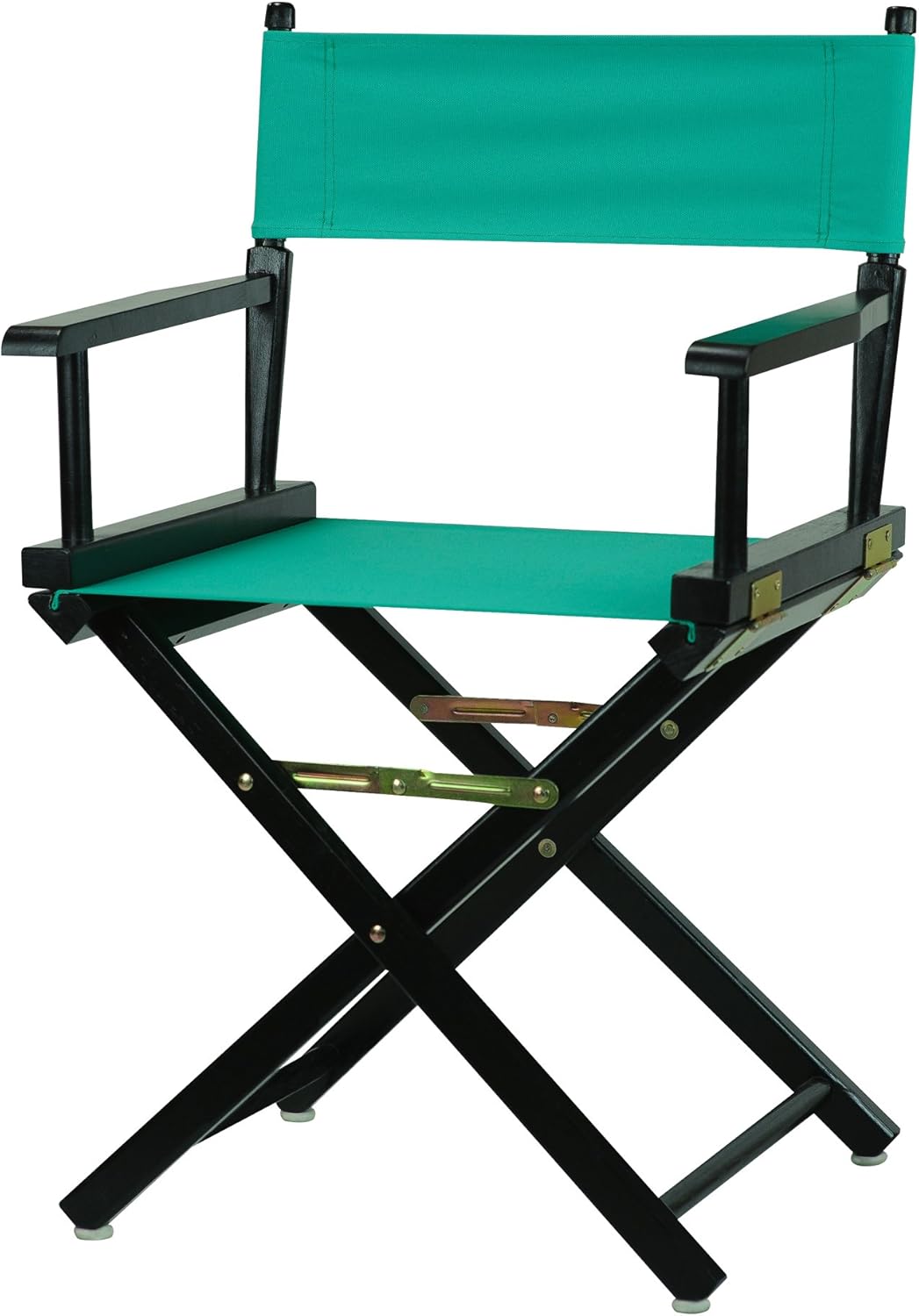 Casual Home 18" Director's Chair Black Frame with Teal Canvas