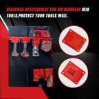20Pcs Wall Mount Tool Holders and Battery Holder for Milwaukee M18 18V - Heavy Duty Storage Shelf Organizer with Screws, Fits Drill, Saw, Workshop Garage