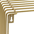 Linear Metal End Table Square Geometry Side Table With Storage Retro Coffee Decoration Sofa Tables Wire Cube Storage Rack For Couch, Living Room, Bar, Bedroom, Balcony-11.8*11.8*11.8in (Gold)
