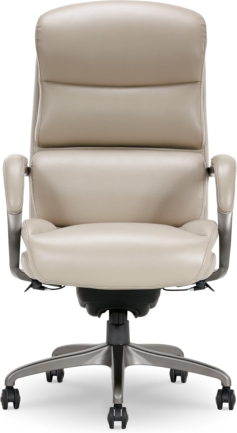 La-Z-Boy Aberdeen Bonded Leather Executive Chair, Beige