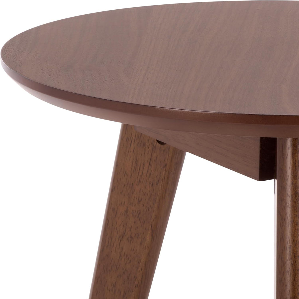SAFAVIEH Furniture - Bahaus Round Accent Table - Walnut - Mid-Century Tripod Leg Design - Ideal for Living Room, Bedroom, 21.7" W x 21.7" D x 21.7" H (ACC4300A)