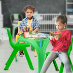 Jamara Smiley Children's Chair up to 100 kg Green Stackable Robust Plastic Suitable for Indoor and Outdoor Use, Acacia