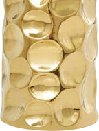 Deco 79 Ceramic Geometric Decorative Vase Bubble Centerpiece Vase with Concaved Circles, Flower Vase for Home Decoration 8" x 8" x 39", Gold