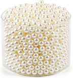 Okllen 2000 Pcs Art Faux Pearls, 8mm Undrilled Pearls, Ivory Polished Beads Loose Pearls for Crafts, Jewelry Making, Vase Fillers, Table Scatter, Wedding, Home Decoration, No Hole