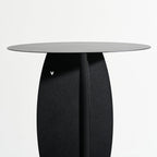 VEYRA Minimalist Round Metal End Table, 16.54" Accent Side Table, Heavy-Duty Solid Steel Side Table for Living Room & Bedroom, Easy Assembly, Matte Black