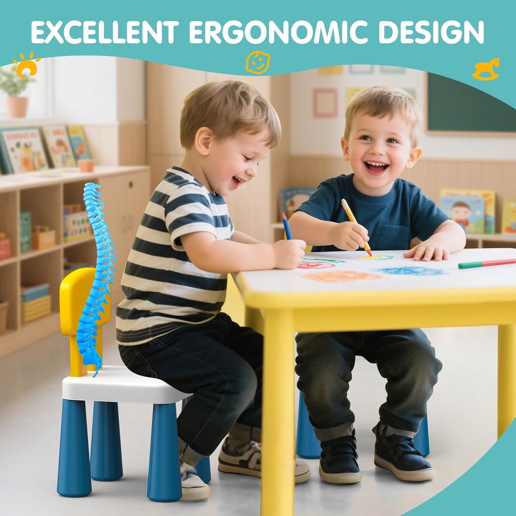 OCATO Plastic Toddler Chairs: 2 Pcs Kids Chairs for Table Step Stool Lightweight Indoor or Outdoor School Camping Playroom Nursery Beach Activity Small Chair for Kids Boys Girls Birthday Gifts Age 3
