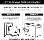 OIAHOMY Woven Storage Basket, Cotton Rope Baskets for Toys,Towel, Clothes, Used to Bathroom,Living Room,Nursery,Bedroom, 16"x12"x10"- Pack of 3, Gradient Yellow