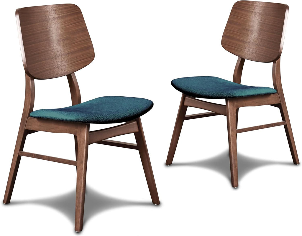 New Classic Furniture Oscar 5-Piece Wood 60" Dining Table Set in Teal