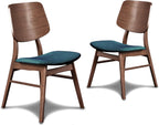 New Classic Furniture Oscar 5-Piece Wood 60" Dining Table Set in Teal