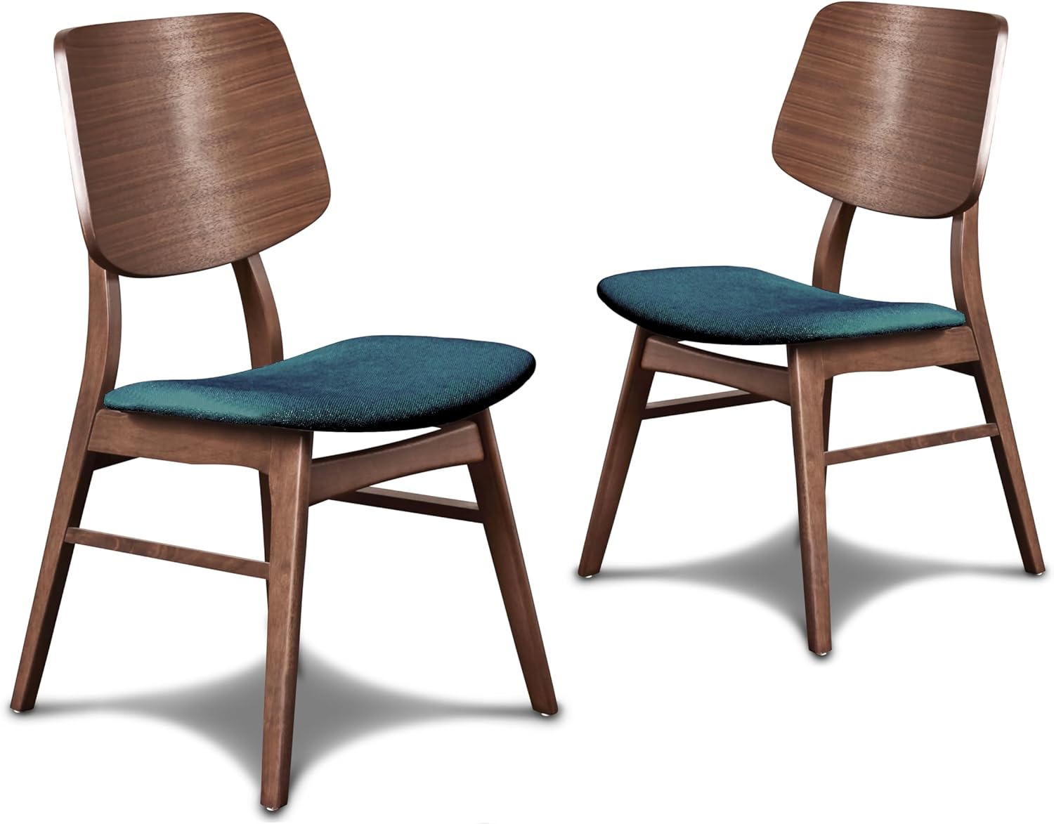 New Classic Furniture Oscar 5-Piece Wood 60" Dining Table Set in Teal