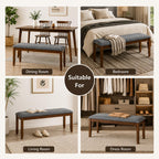 NAFORT Dining Bench Entryway Bench Upholstered Dining Bench