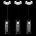 Pendant Ceiling Light Fixture, LED Kitchen Lighting Crystal Pendant Lights Kitchen Island, 1-Light Integrated Kitchen Hanging Light Fixture Modern Island Light with Bubble Glass Three Pack