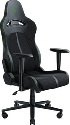 Razer Enki X Essential Gaming Chair: All-Day Comfort - Built-in Lumbar Arch - Optimized Cushion Density - Dual-Textured, Eco-Friendly Synthetic Leather - Adjustable 152-degree Recline - Black