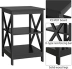 Yaheetech Modern Living Room 3 Pieces Table Sets, Lift Top Coffee Table and End Table Sets for Home and Office, Easy Assembly Accent Furniture with Hidden Compartment and Open Storage Shelf, Black