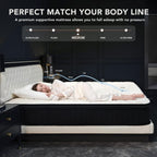 Moccona 12 Inch Full Size Mattresses, Memory Foam Hybrid Mattress in a Box with Independent Spring, Soft and Comfortable, Pressure Relief, CertiPUR-US Certified, Medium