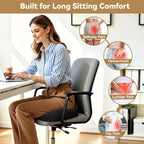 TushGuard Ergonomic Seat Cushion with Coccyx Cutout - 4-Zone Structure Office Chair Cushions for Tailbone Pressure Relief, Non-Slip Chair Pad with Washable Cover for Car, Office, Wheelchair, Black