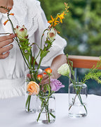 ZENS Bud Vases in Bulk Set of 12, Modern Small Glass Vases for Flower Clear Bud Vases for Wedding Centerpiece, Blown Thicker Small Vase for Flowers, Wedding Party Decorative, Home Bathroom Decor