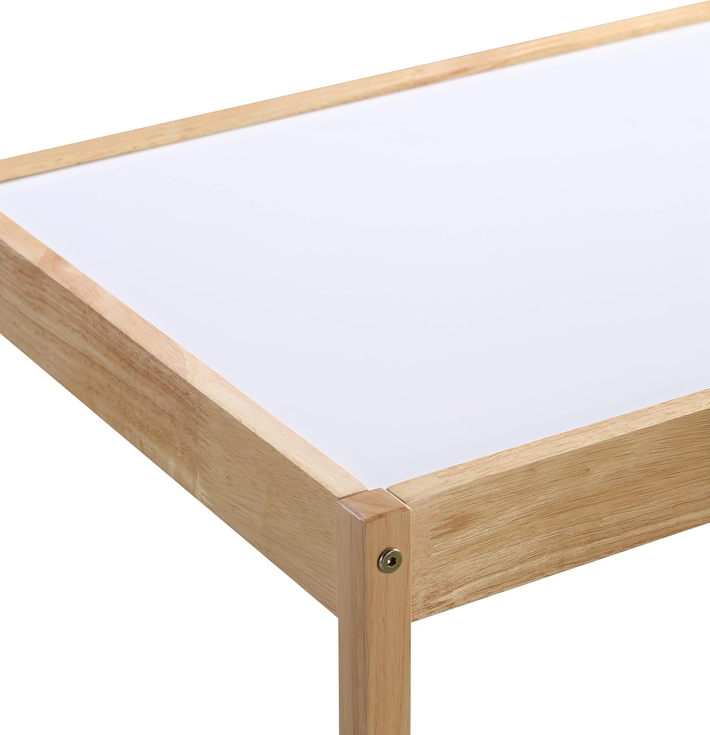 3 Pcs Dry Erase Table Two Chair Set, Natural