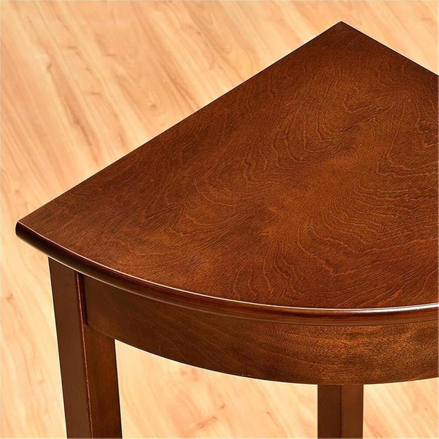 Home Furnishing Corner Table, Solid Wood Triangle Corner End Table, Compact Sofa Side Tables for Small Space Little Corner (Brown,15 * 15 * 28.7in)