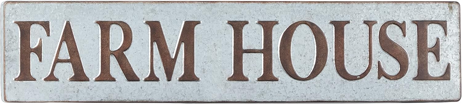 Deco 79 64335 Wall Sign, Bronze/White
