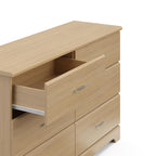 Storkcraft Brookside 6 Drawer Dresser, Driftwood | GREENGUARD Gold Certified, Wood Dresser for Bedroom, Kids & Nursery Storage Chest, Safety Interlocking Drawers, Kids Bedroom