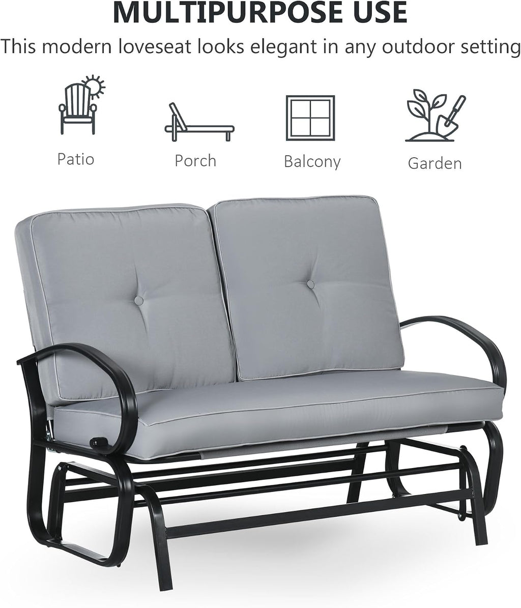 2-Seat Outdoor Glider Bench -