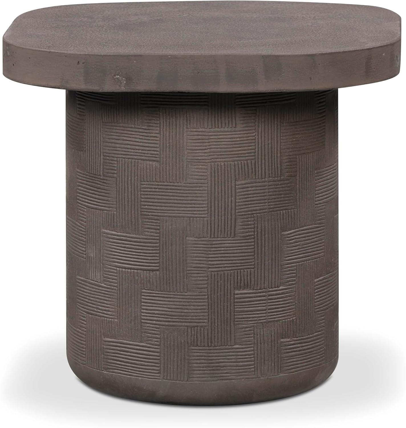 Tov Furniture Suraya Dark Umber Concrete Side Table