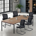 CLATINA Office Guest Chair Sled Base, Ergonomic Mesh Desk Chair Adjustable Lumbar Support and Flip Up Arms, Office Guest & Reception Chairs no Wheels for Conference Room, Black (1PK)