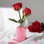 Vase Filler Pearls, 2200 Pcs No Hole Pearl Vase Beads, Plastic Fake Pearl for Crafting, Pearls for Makeup Brush Holder Beads, Tabble Scatter, Vase Decor, Wedding Birthday Party (Pink, 6mm)