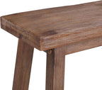 Boraam Sonoma Saddle Bench, 24-Inch, Barnwood Wire-Brush, Model:75025