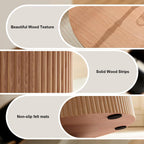 17.71 inch Round Side Table Circle Small Accent Table for Living Room Circle Bedside Table for Bedroom Oak