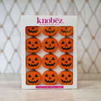 Knobēz: Decorative Knob Covers - Jack o Lantern - 12pk - Stretch Over Hardware Decorations, Cozy Seasonal Autumn Colors, Kitchen-Bathroom-Dressers-Home